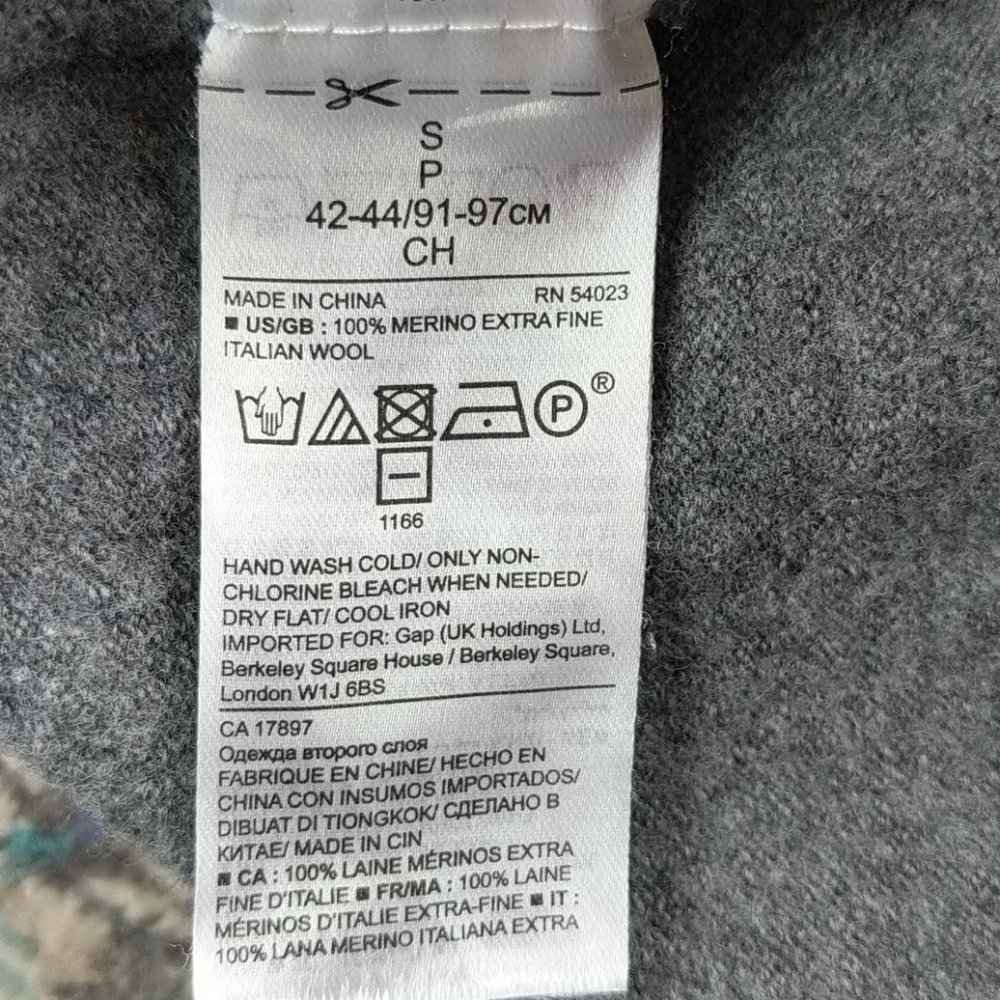 ☀️ Italian Merino Yarn Gray Sweater - S - Picture 4 of 12